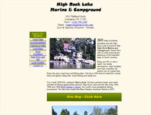 Tablet Screenshot of highrocklakecampground.com